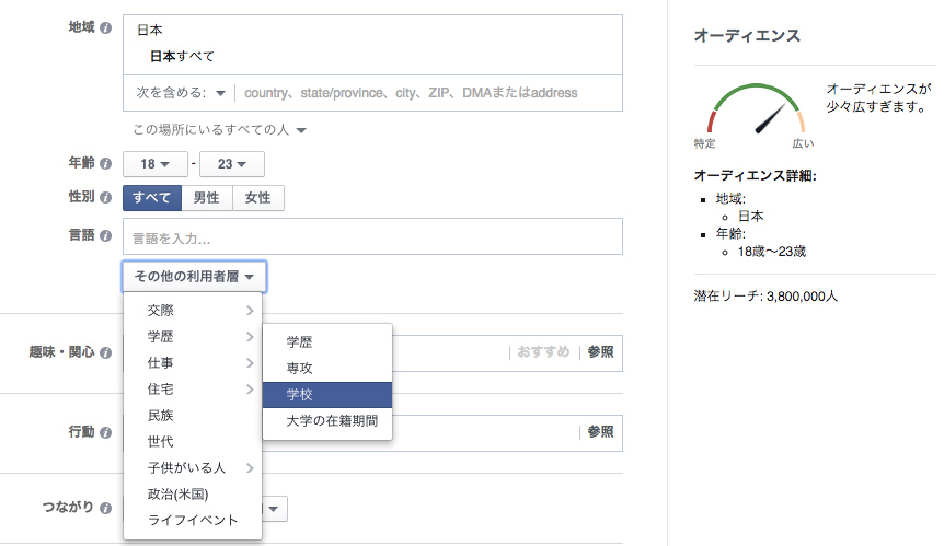 facebook広告で採用活動